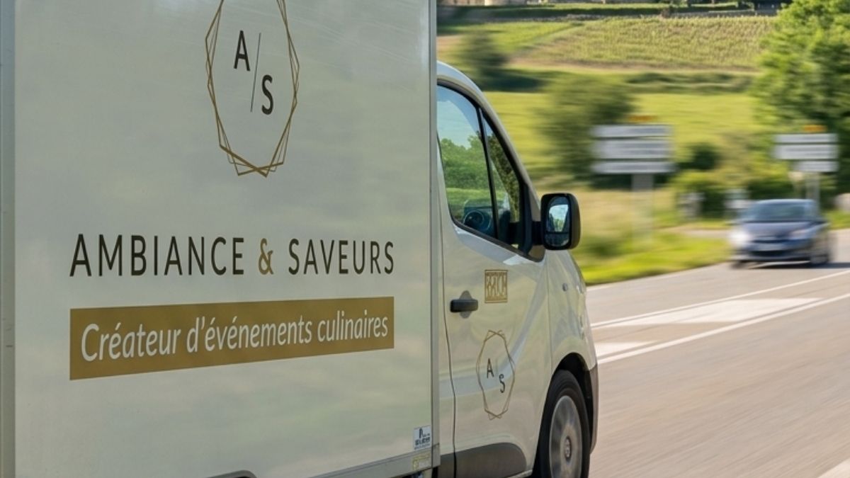 Notre camion prêt à livrer les plateaux repas